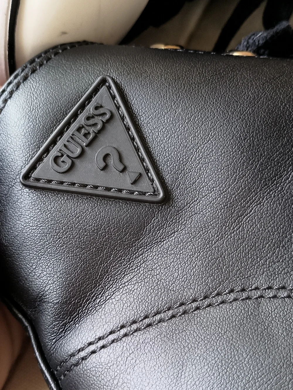 GUESS Women's Black High-Top Sneakers with White Toe Cap_9